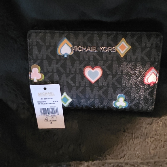 Michael Kors Handbags - Low Start NWT Michael Kors Black Jet SETWallet with Vibrant Accents